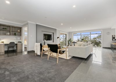 Modern kitchen and dining area